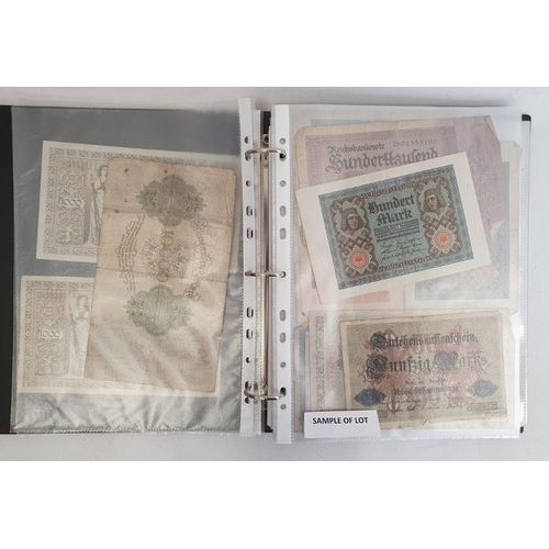 197 - Folder of old banknotes, various