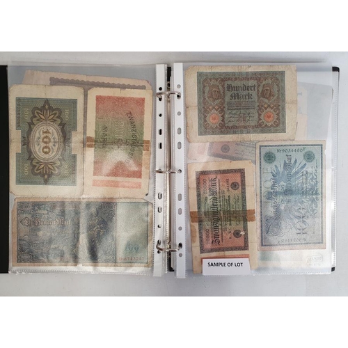 197 - Folder of old banknotes, various