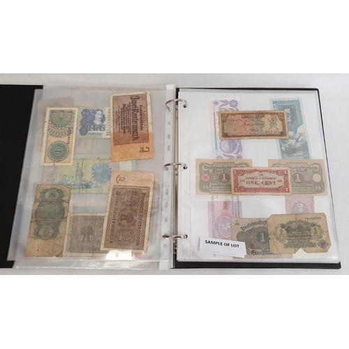 197 - Folder of old banknotes, various