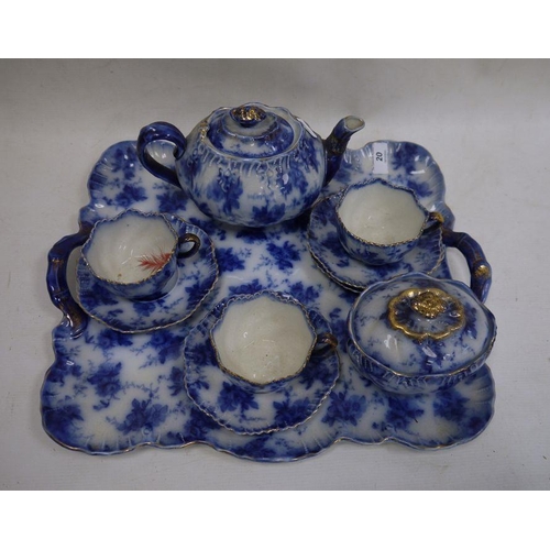 20 - 20th century Ridgways Verona pattern earthenware cabaret service comprising three cups, saucers, tea... 