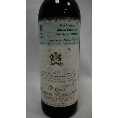 219c - 1977 Chateau Mouton Rothschild, A.C. Pauillac, Bordeaux, France (one bottle)