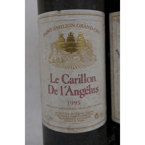 222 - Two bottles Le Carillon de L'Angelus 1995 St. Emilion Grand Cru (2)