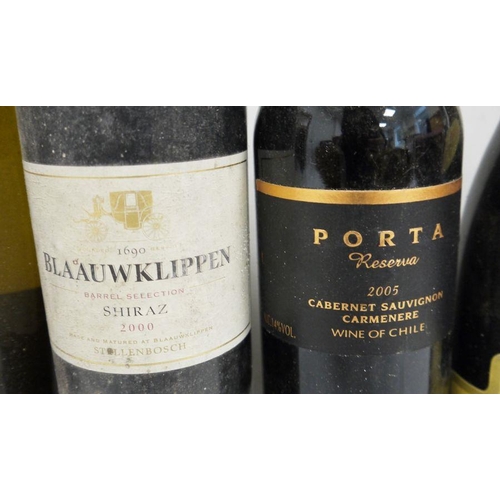 229 - One bottle Blaauwklippen Shiraz 2000, one bottle Tempus Two 2005 Chardonnay, one bottle Rioja Fausti... 