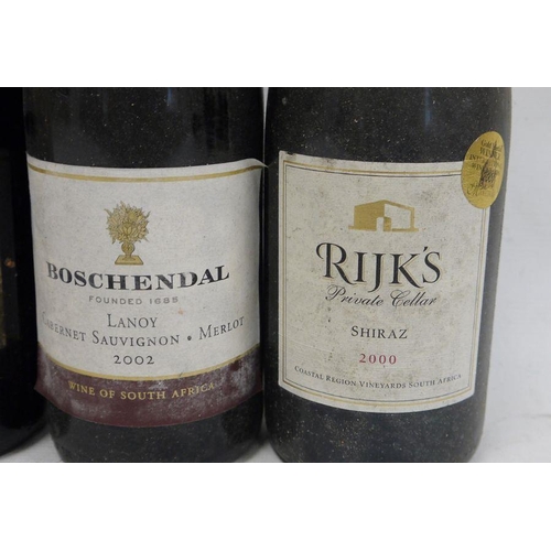 234 - One bottle Rijk's Private Celler Shiraz 2000, one bottle Boschendal Lanoy Cabernet Sauvignon Merlot ... 