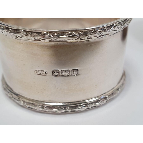 267 - Pair of 20th century circular foreign silver ashtrays, marked 'Siam Sterling 95' to base, a pair of ... 