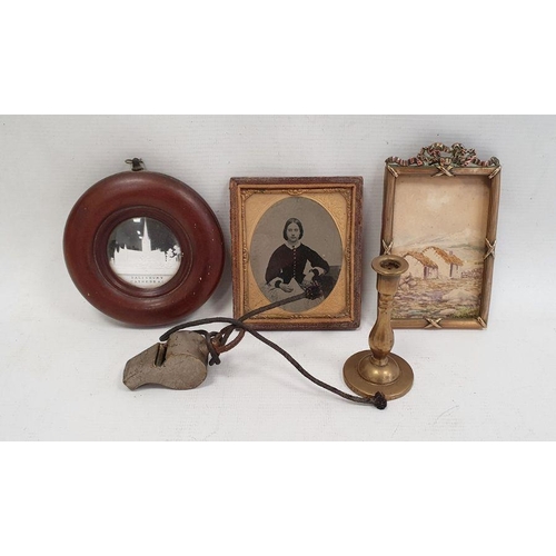 292 - Assorted watches, 'The Acme Thunderer' whistle, a Victorian daguerreotype half-length portrait of a ... 