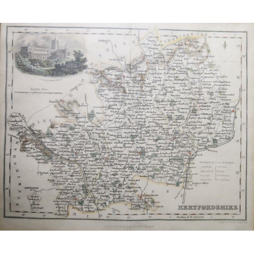 325 - Two maps of Herefordshire, a strip map 'The Road from London to Holyhead' and a map published 1799 b... 