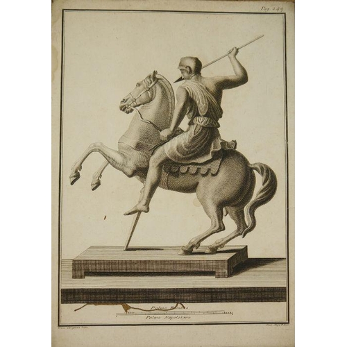 344 - Quantity of classical engravings of Roman sculptures and studies (unframed), by P and F Campana, Fio... 