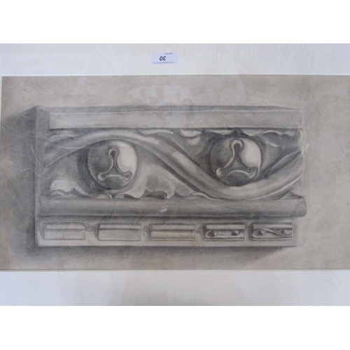 345a - Frances Mary Towers (early 20th century school)
 Pencil, charcoal and wash 
 Various studies to incl... 