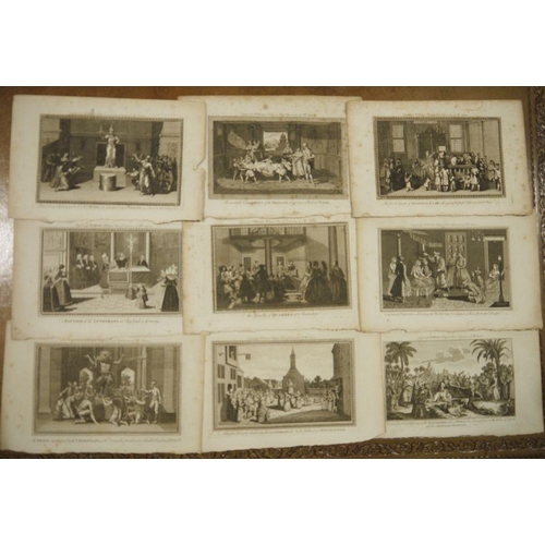 347 - Various unframed engravings for Dr Hurd's Ceremonies and Customs of All Nations and Religious Rights... 