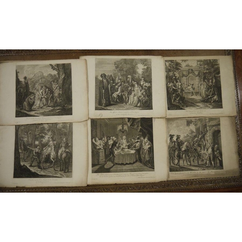 348 - Charles Antoine Coypel (1694-1752) Various unframed engravings published by G Vander Gucht, Bloomsbu... 