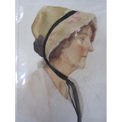 349a - Frances Mary Towers (early 20th century school)
 Watercolour and pencil 
 Portrait studies, still li... 