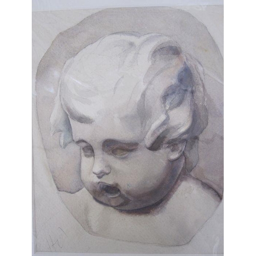 349 - Frances Mary Towers (early 20th century school) 
 Pencil and watercolour 
 Various studies, portrait... 