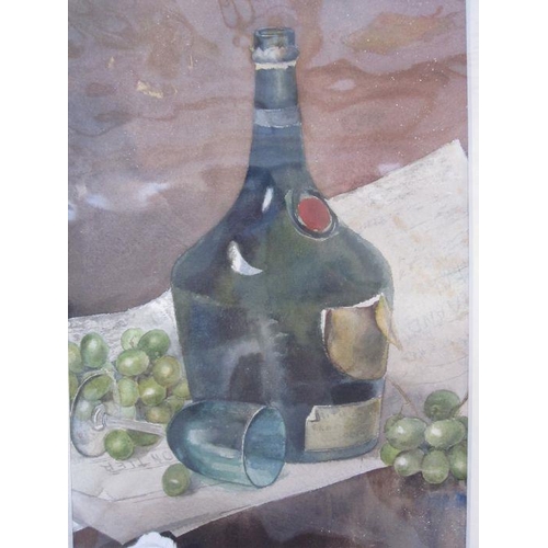 350 - Frances Mary Towers (early 20th century school) 
 Watercolours
 Various still life studies, wine bot... 