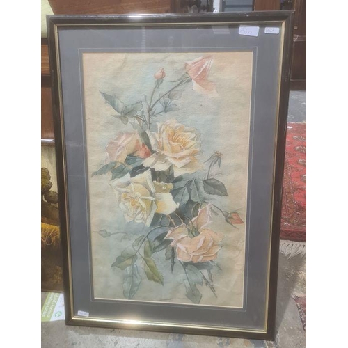 352a - G Gay (20th century)
 Watercolour 

Still life of roses, signed lower right, 53cm x 33cm 
 19th cent... 