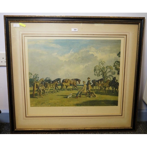 354 - After Alfred Munnings 
 Colour print
 