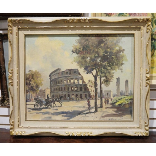 461 - Ilio Giannaccini (1897 - 1968)
 Oil on canvas
 Italian scene signed lower right 38cm x 49 cm