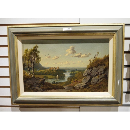 470 - Edmund Niemann (1813 - 1876)
 Oil on canvas
 Landscape, signed lower right, 24.5 x 39 cm