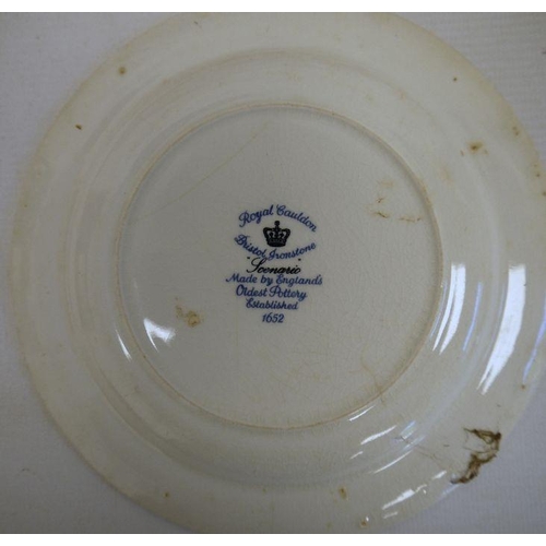 9 - Mixed blue and white to include Spode, Royal Cauldon, Masons, etc