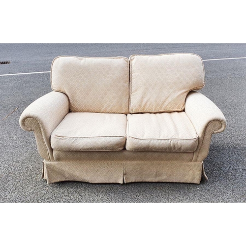 1318 - Modern two-seat sofa in cream upholstery