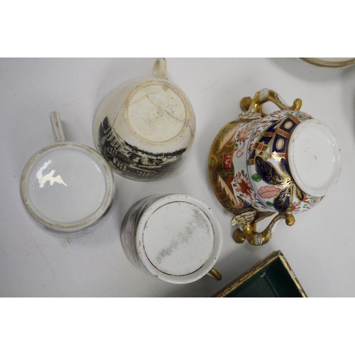 19 - Various teawares to include early nineteenth century Spode transfer-printed porcelain examples, patt... 