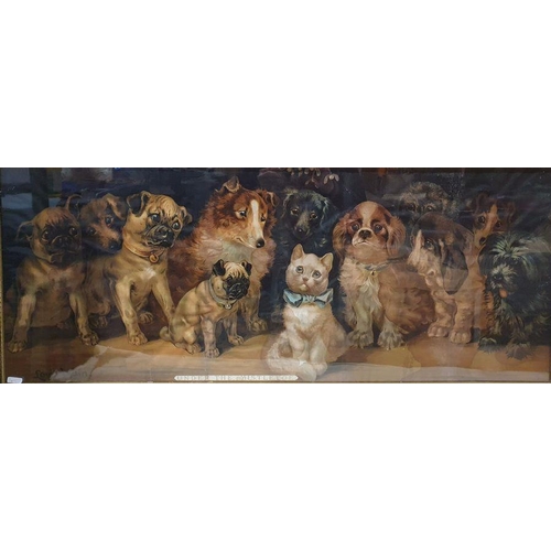 212 - British school 20th century (after Louis Wain)
 Oil on canvas
 