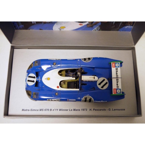 378 - Spark model by Minimux diecast model, Matra-Simca MS 670 B, no. 11, Winner Le Mans