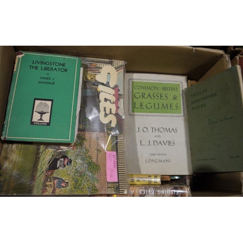 1001 - Quantity of books, various subjects to include collecting, poetry, sport, militaria (6 boxes)