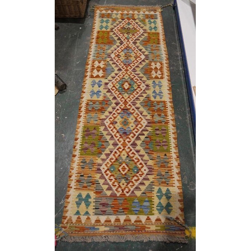 1083 - Chobi kilim runner, 203cm x 61cm