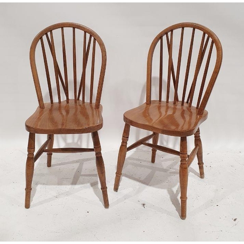 1159 - Four 20th century stickback chairs on turned supports (4)