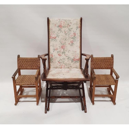 1277 - Pair of child's rush-seated and backed chairs (2)