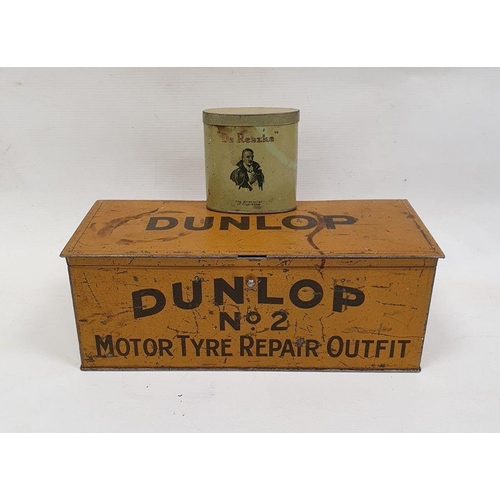 152 - Dunlop No.2 Motor Tyre Repair Outfit tin and various other tins, etc