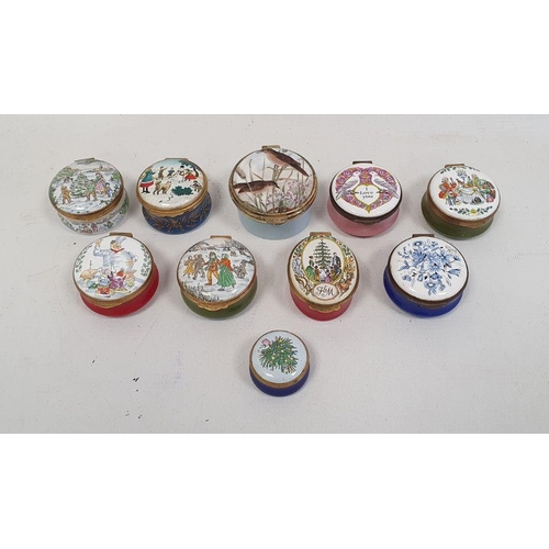 165 - Quantity of modern enamel boxes