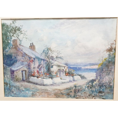 181 - Joseph Hughes Clayton (1870-1930)
 Watercolour
 Seaside cottage scene, signed lower right, 25cm x 35... 