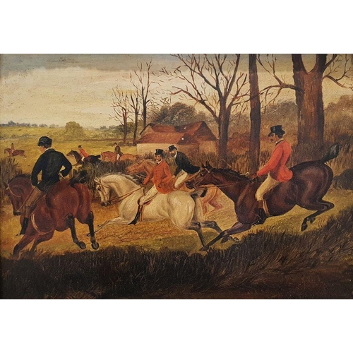 186 - Joseph H Wallis - 19th century
 Oil on board
 Huntsman on horseback, signed lower left and dated 188... 