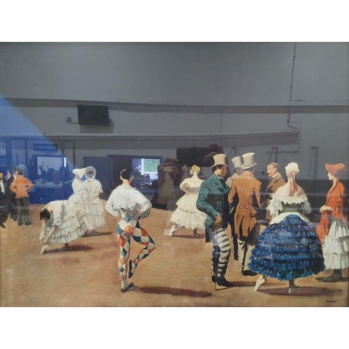 191 - After Laura Knight
 Colour print
 Dancers, 51cm x 66cm