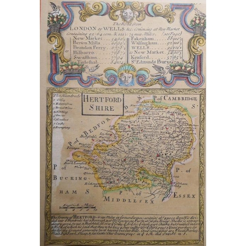 192 - Two maps of Herefordshire, a strip map 'The Road from London to Holyhead' and a map published 1799 b... 