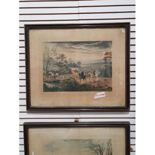 203 - After Woolstenholme
 Three coloured hunting aquatints from the 