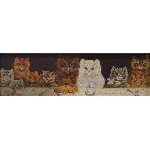 212 - British school 20th century (after Louis Wain)
 Oil on canvas
 