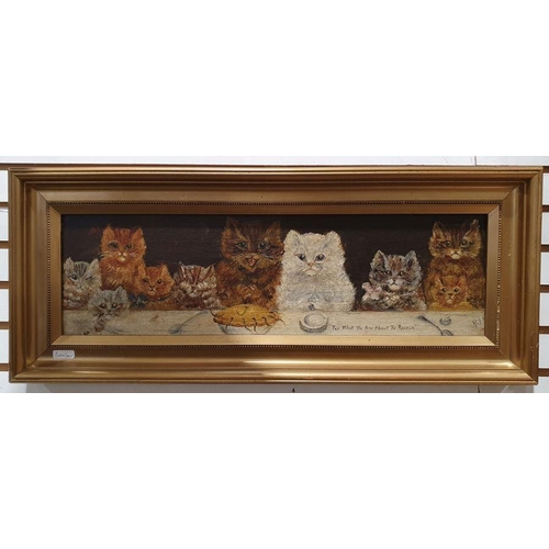 212 - British school 20th century (after Louis Wain)
 Oil on canvas
 