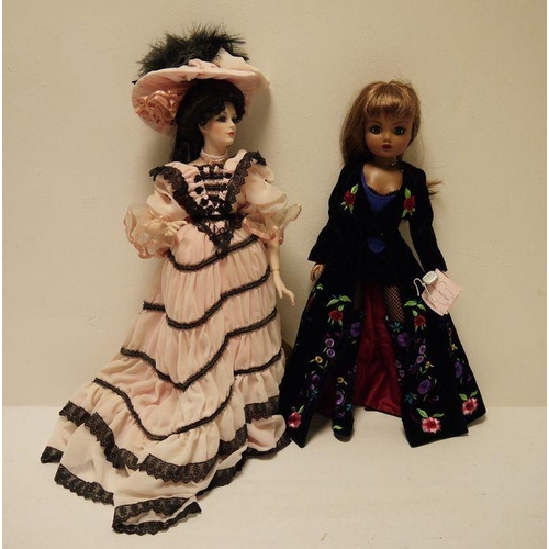 319 - Porcelain dolls collectors doll and Madame Alexander collection doll (2)