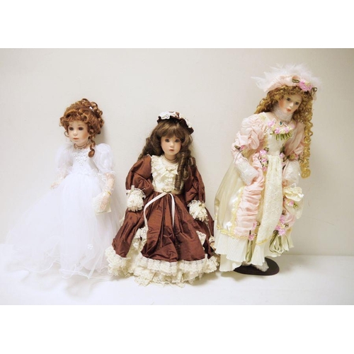 321 - The Palmary Collection collectors doll, and two other porcelain collectors dolls (3)