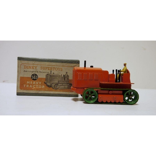 345 - Dinky Supertoys, diecast model No. 563 Heavy tractor in box