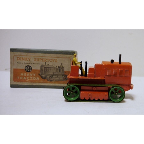 345 - Dinky Supertoys, diecast model No. 563 Heavy tractor in box