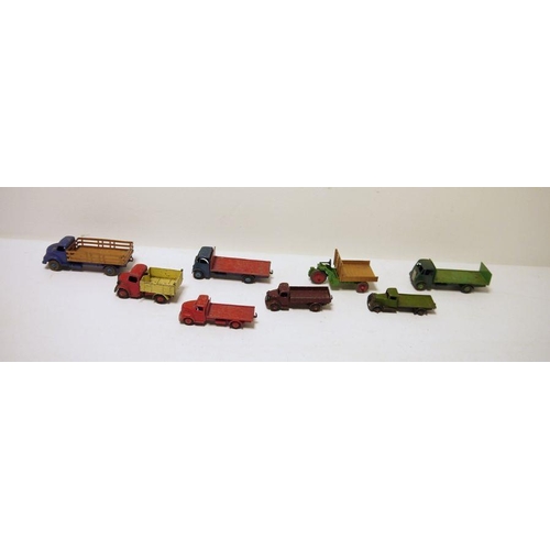 353 - Quantity of diecast Dinky toys to include Fordson flatbed truck, Bedford End Tipper, Austin truck, S... 