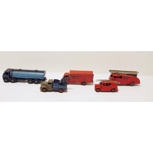 354 - Quantity of diecast Dinky toys to include 250 Streamlined fire engine, 514 Slumberland Mattresses Gu... 