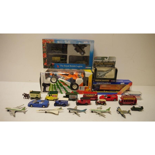 370 - Quantity of boxed and playworn diecast models mainly Corgi or Lledo to include 'Corgi Superhaulers S... 