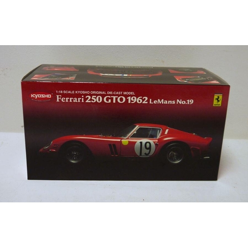 379 - Kyosho 1:18 scale diecast model car 'Ferrari 250 GTO 1962 Le Mans No. 19', boxed