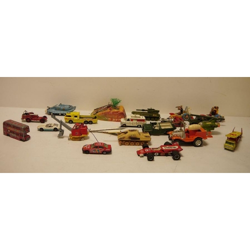 387 - Large quantity of playworn Dinky toys, Solido, Matchbox and Corgi diecast models to include 'Solido ... 