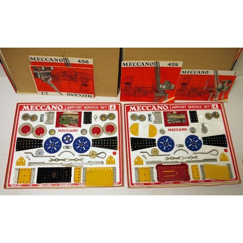 398 - Hornby Dublo electric train part set, boxed, two Meccano outfits No.1, boxed, two Meccano airport se... 